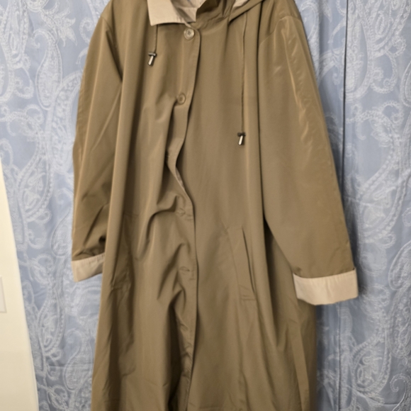 Appleseed's Jackets & Blazers - Appleseed's Khaki Hooded Trench Coat
